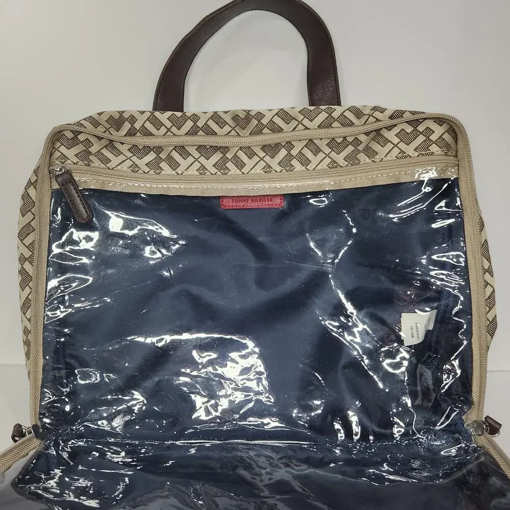 Tommy Hilfiger Monogram Pattern Travel Cosmetic Toiletry Bag